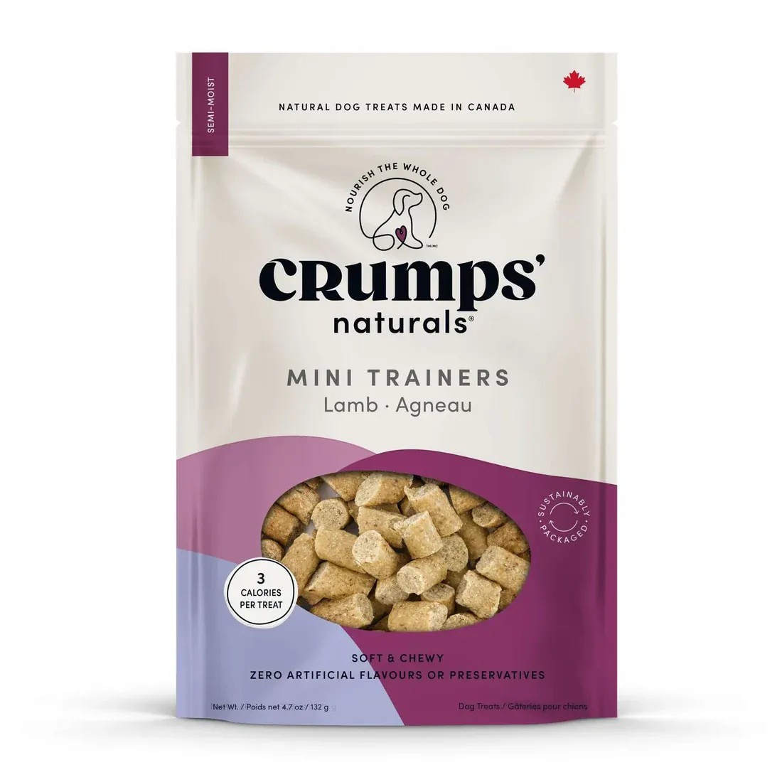 Crumps Mini Trainers Lamb Soft &amp; Chewy Dog Treats 132g