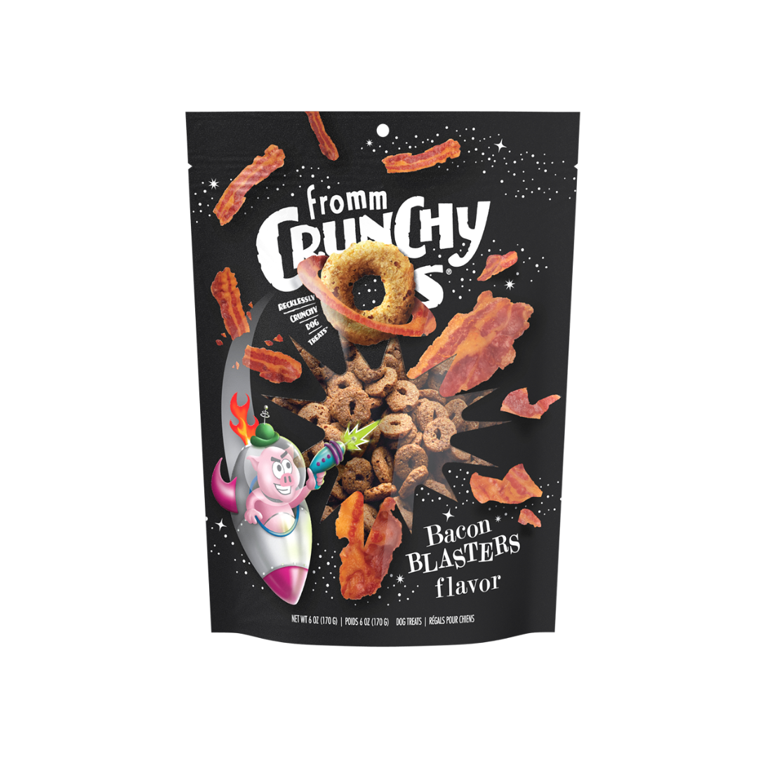 Fromm Crunchy O&#39;s Smokin&#39; Bacon Blasters Treats for Dogs 6oz