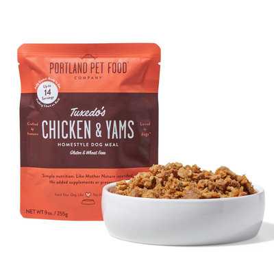 Portland Pet Food Company Tuxedo&#39;s Chicken &amp; Yams Homestyle Dog Food 9oz