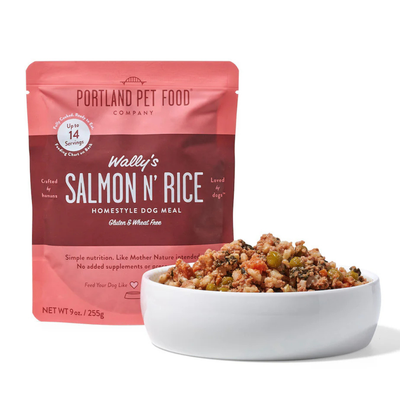 Portland Pet Food Company Wally&#39;s Salmon &amp; Rice Homestyle Dog Food 9oz