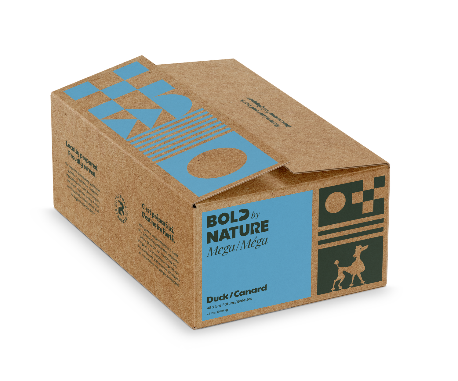 Bold by Nature Mega Duck Frozen Dog Food 24 lb