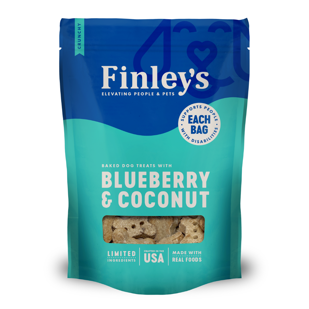 Finley&#39;s Blueberry &amp; Coconut Biscuits Dog Treat 12oz