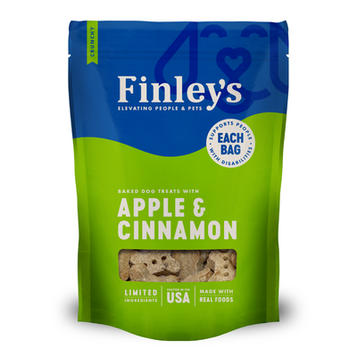 Finley&#39;s Apple &amp; Cinnamon Biscuits Dog Treat 12oz