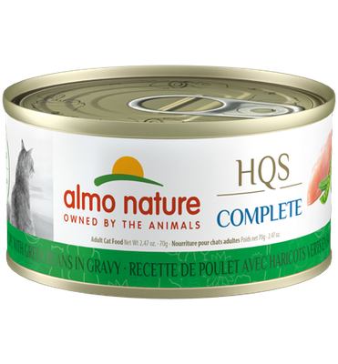 Almo Nature HQS Complete Cat Food - Chicken Recipe With Green Beans In Gravy 70g