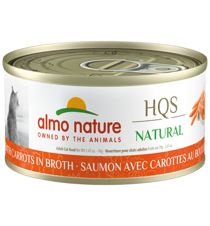 Almo Nature HQS Natural Cat Food - Salmon With Carrots In Broth 70g