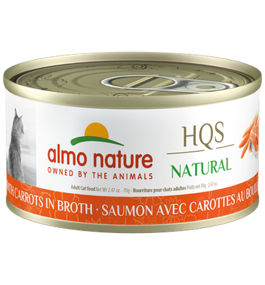 Almo Nature HQS Natural Cat Food - Salmon With Carrots In Broth 70g