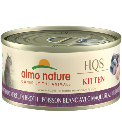Almo Nature HQS Natural Kitten Food - Whitefish With Mackerel In Broth 70g