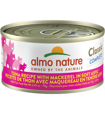 Almo Classic Complete Cat Food - Tuna Recipe With Mackerel In Soft Aspic 70g