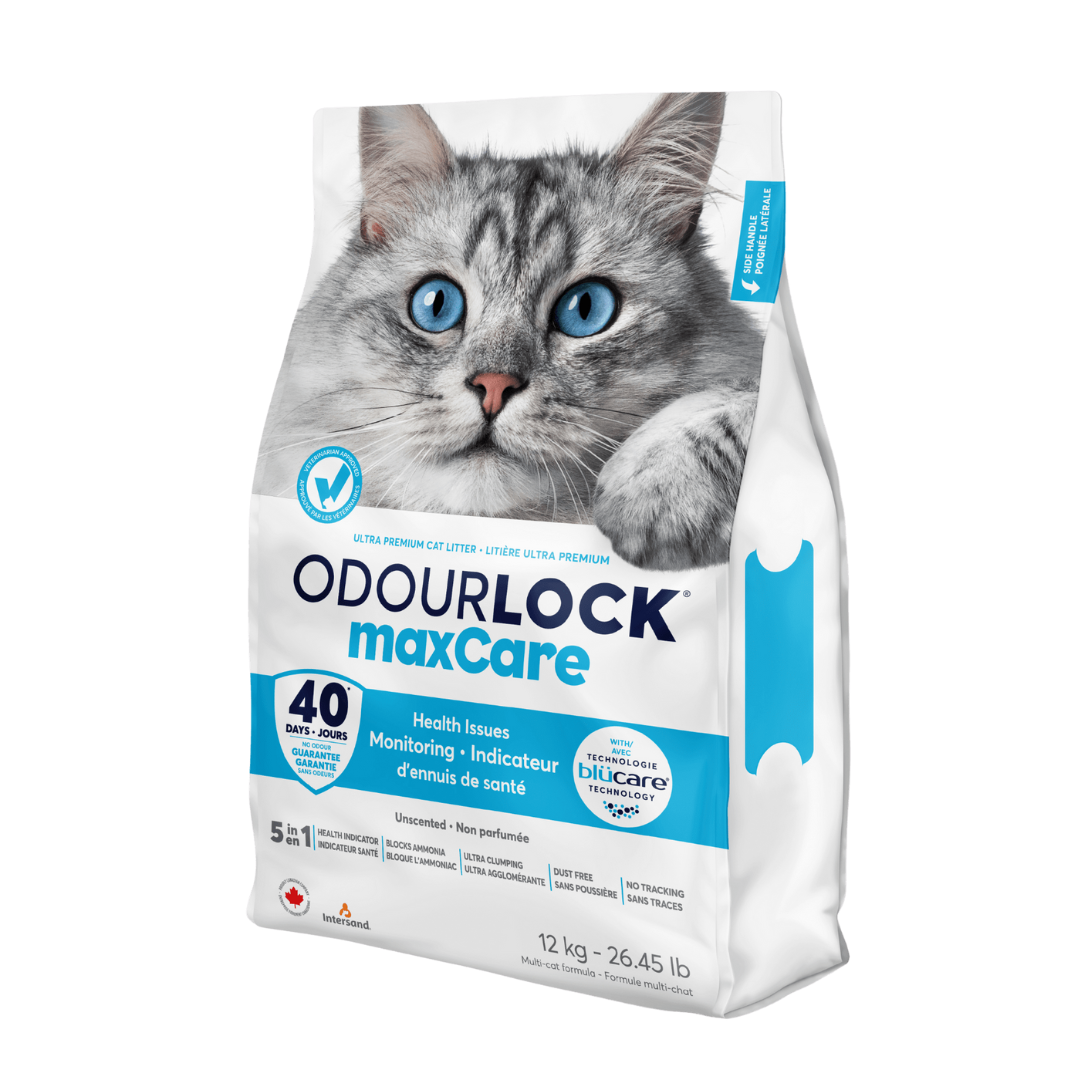 OdourLock maxCare Ultra premium health monitoring clay litter 12kg