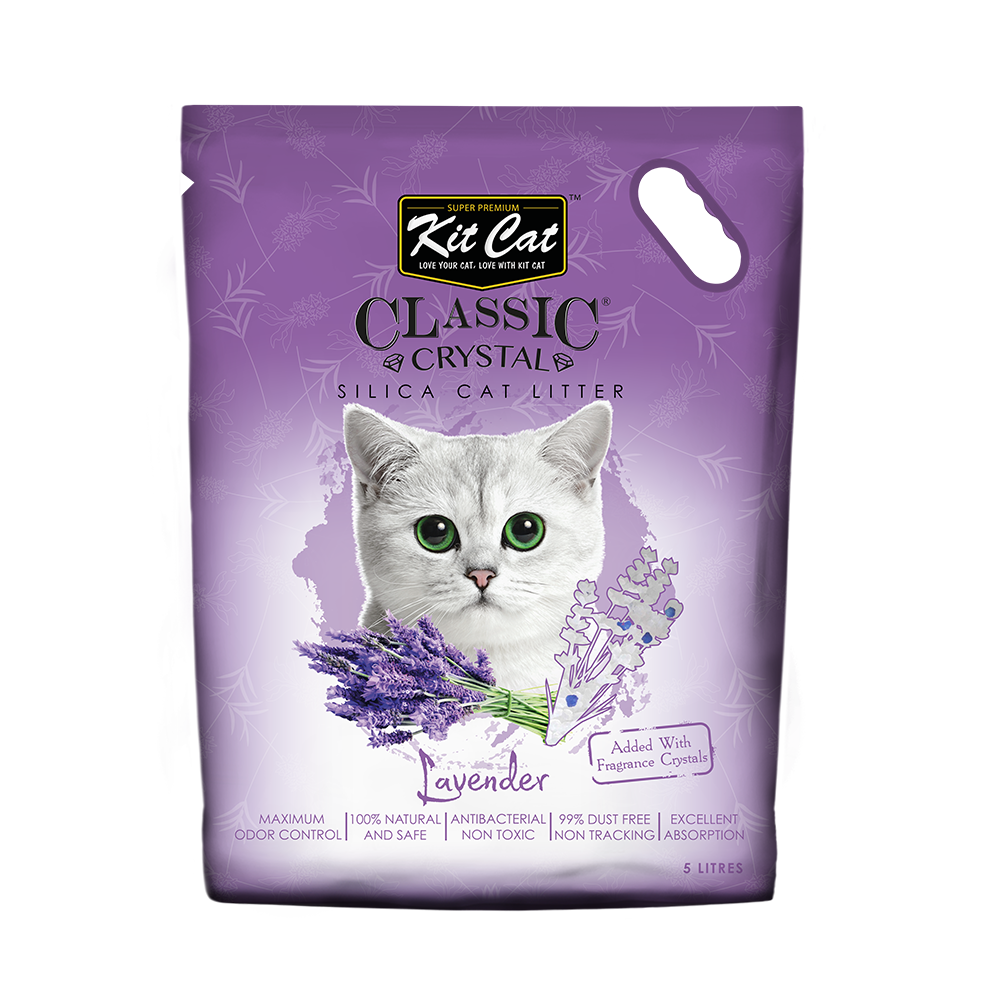 Kit Cat Classic Crystal Silica Cat Litter Lavender 2.1kg