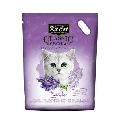 Kit Cat Classic Crystal Silica Cat Litter Lavender 2.1kg
