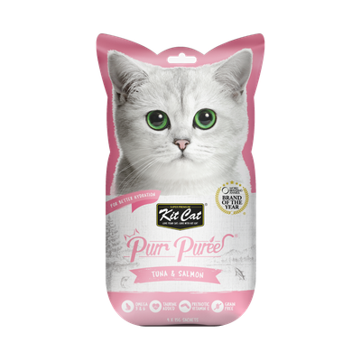 Kit Cat Purr Purées Tuna &amp; Salmon Cat Treat 4x15gm