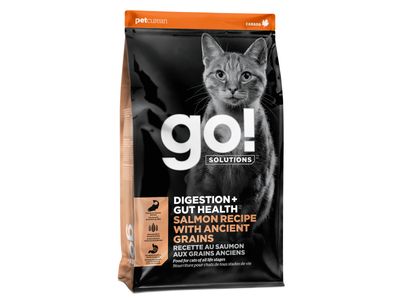 Go! Solutions Digestion + Gut Health Salmon Recipe with Ancient Grains for cats, Size: 3 lb