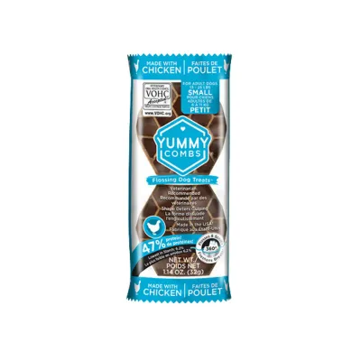 Yummy Combs With Real Chicken Flossing Dog Treats Small
