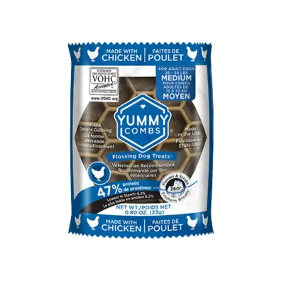 Yummy Combs With Real Chicken Flossing Dog Treats Medium