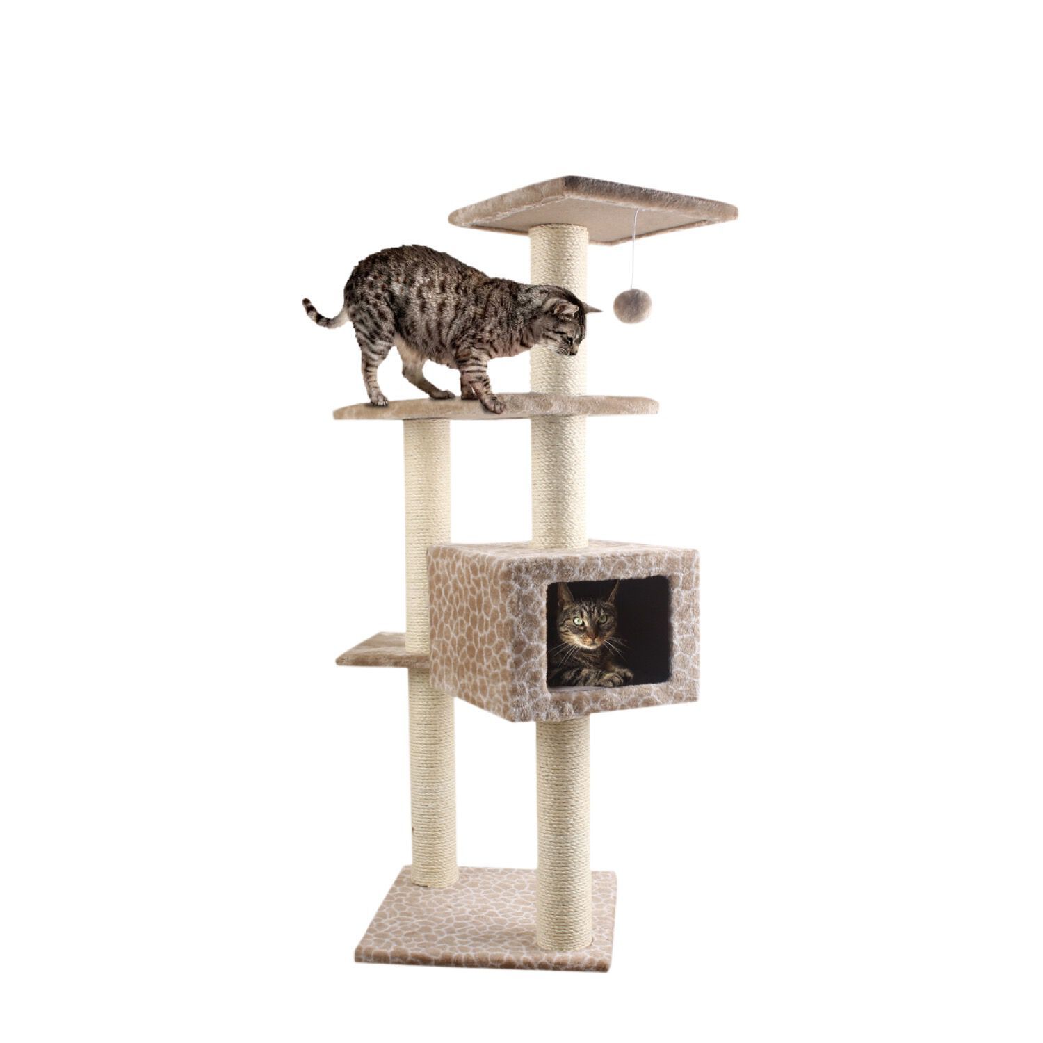 Cloe E Cluzo Casablanca Three Tiered Cat Tree with Scratching Post