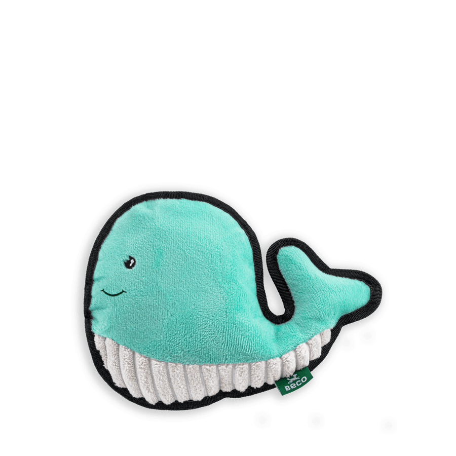 Beco Recycled Rough &amp; Tough Wesley The Whale Dog Toy