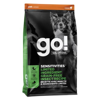 Go! Solutions Sensitivities Limited Ingredient Grain Free Insect recipe for dogs