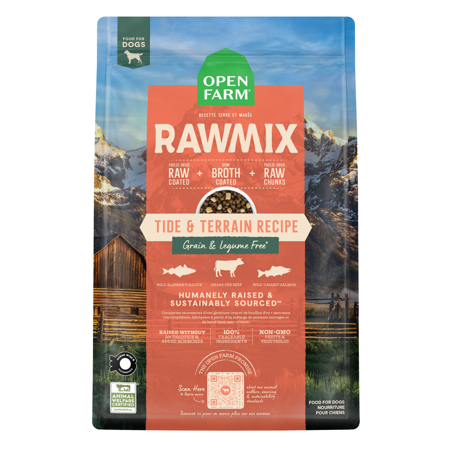 Open Farm RawMix Grain &amp; Legume Free Tide &amp; Terrain Dog Food