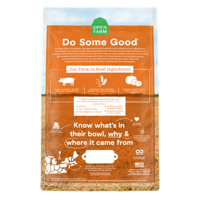 Open Farm Ancient Grains Farmer's Table Pork Recipe Dog Food
