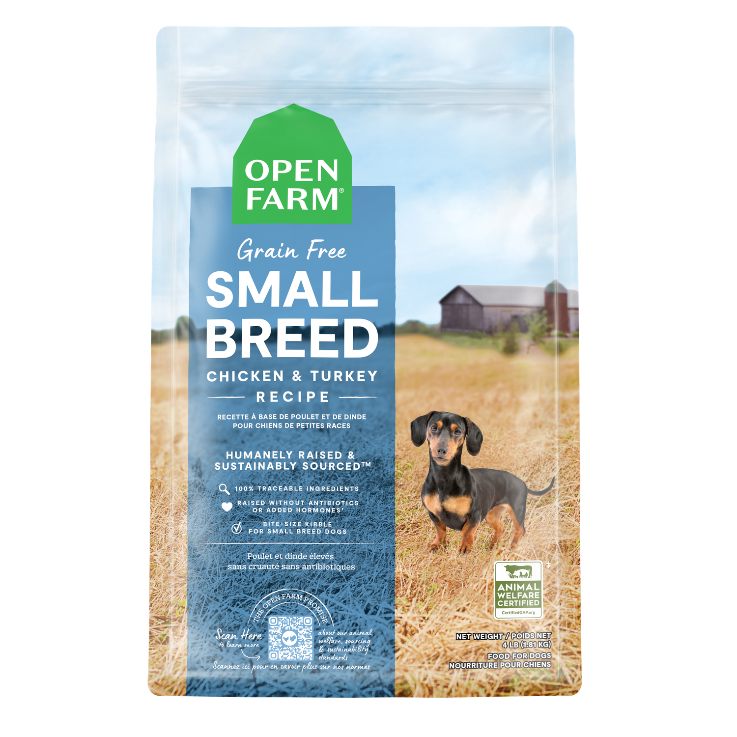Open Farm Grain Free Small Breed Recipe Dog Food 4 lb