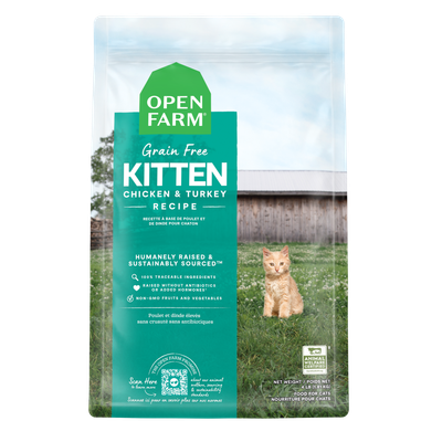 Open Farm Grain-Free Chicken &amp; Turkey Recipe Kitten Food 4lb