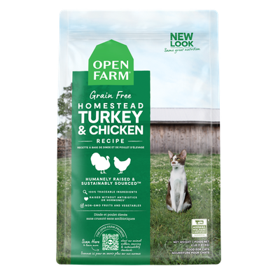 Open Farm Grain-Free Homestead Turkey &amp; Chicken Cat Food 4lb