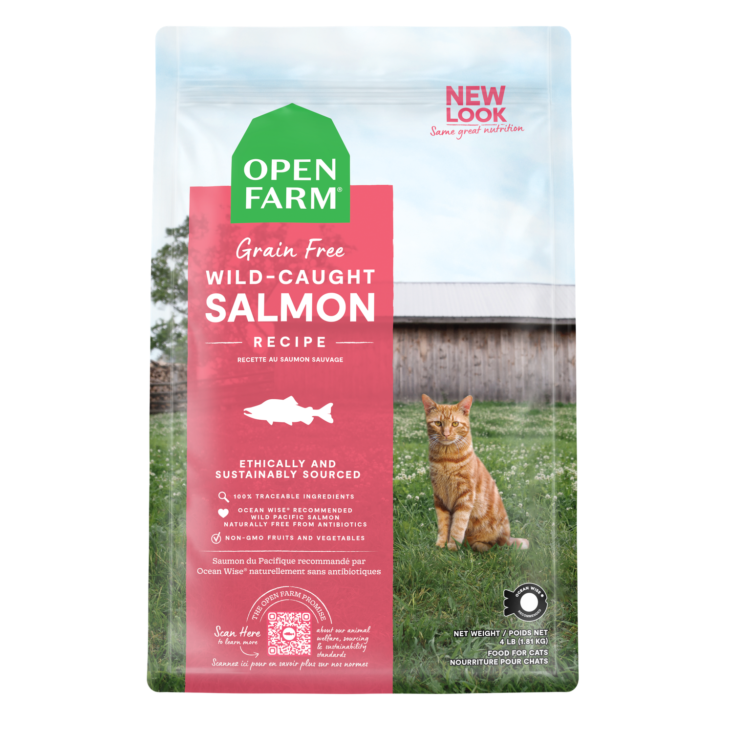 Open Farm Grain-Free Wild-Caught Salmon Cat Food 4lb