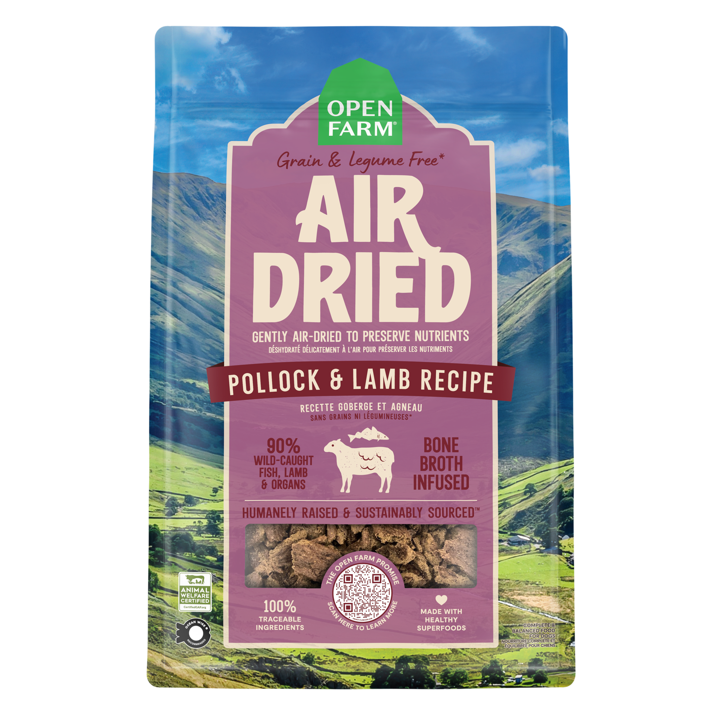 Open Farm Air Dried Pollock &amp; Lamb Recipe for Dogs