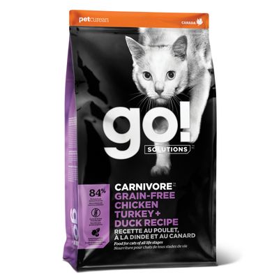 Go! Solutions Carnivore Grain Free Chicken, Turkey + Duck Recipe for cats