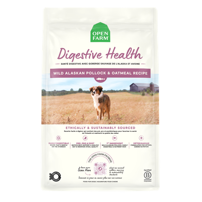 Open Farm Functional Kibble Digestive Health Wild Alaskan Pollock &amp; Oatmeal Recipe Dry Dog Food