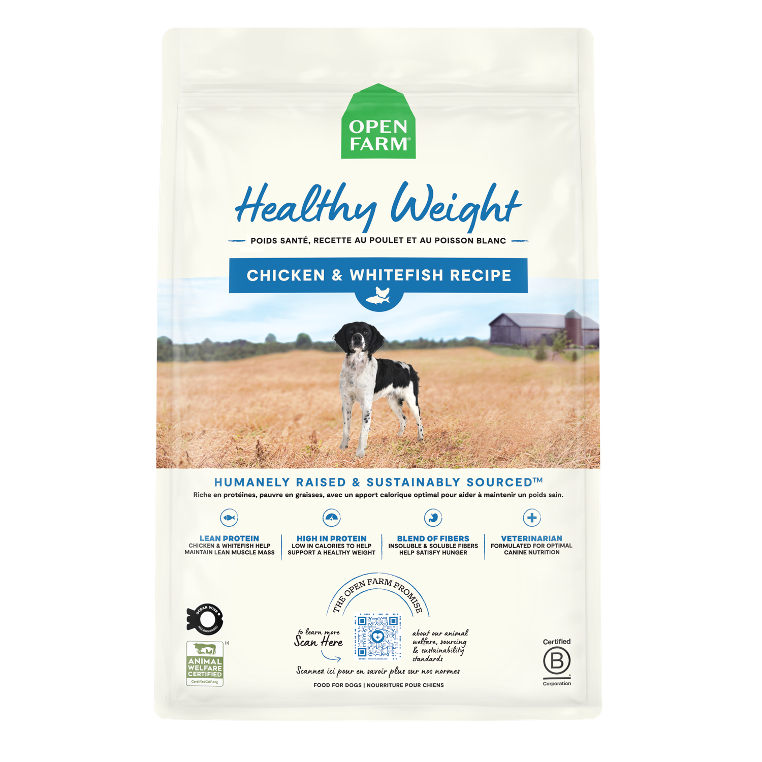 Open Farm Functional Kibble Healthy Weight Chicken &amp; Whitefish Recipe Dry Dog Food