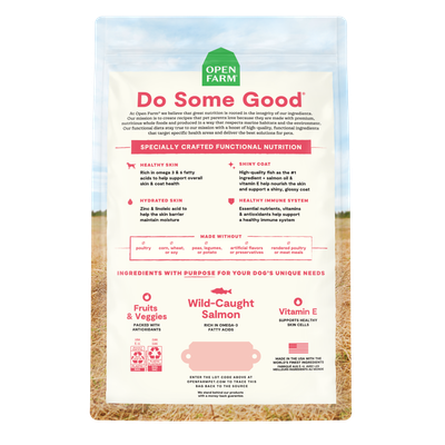 Open Farm Functional Kibble Skin &amp; Coat Wild Caught Salmon Dry Dog Food