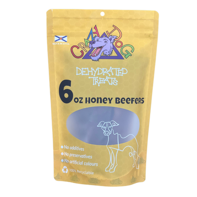 Crazy Dog Dehydrated Treats Honey Beefers 6oz