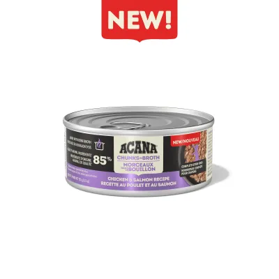 Acana Chunks in Broth Chicken &amp; Salmon Kitten Recipe 5.5oz