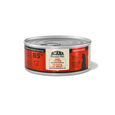 Acana Premium Pate Beef Recipe in Bone Broth Cat Food  5.5 oz