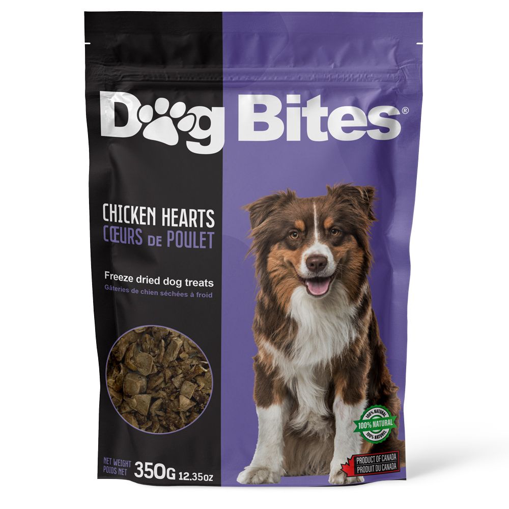 Dog Bites Freeze Dried Chicken Hearts Dog Treat 90gm