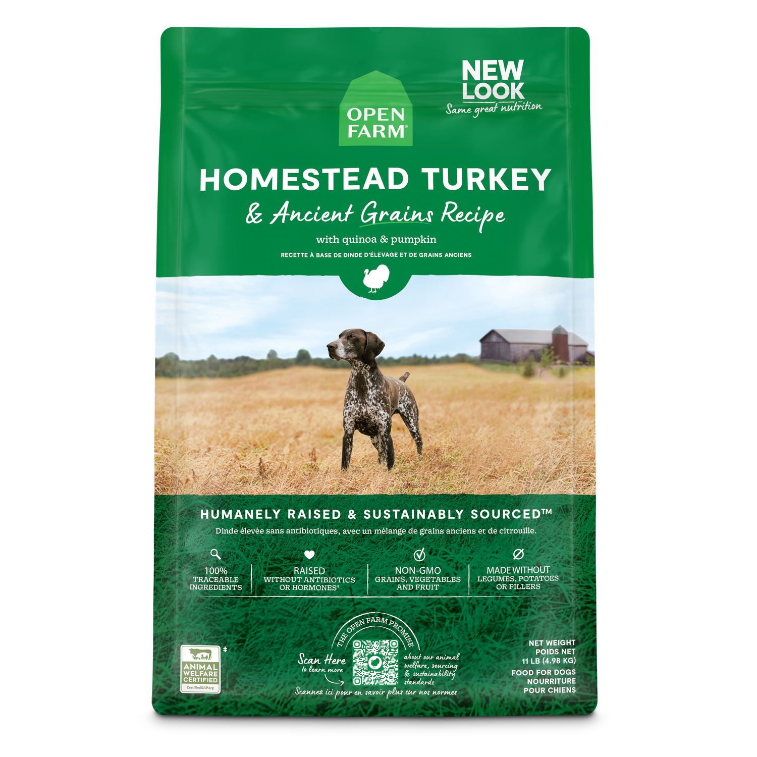 Open Farm Ancient Grains Homestead Turkey Recipe Dog Food