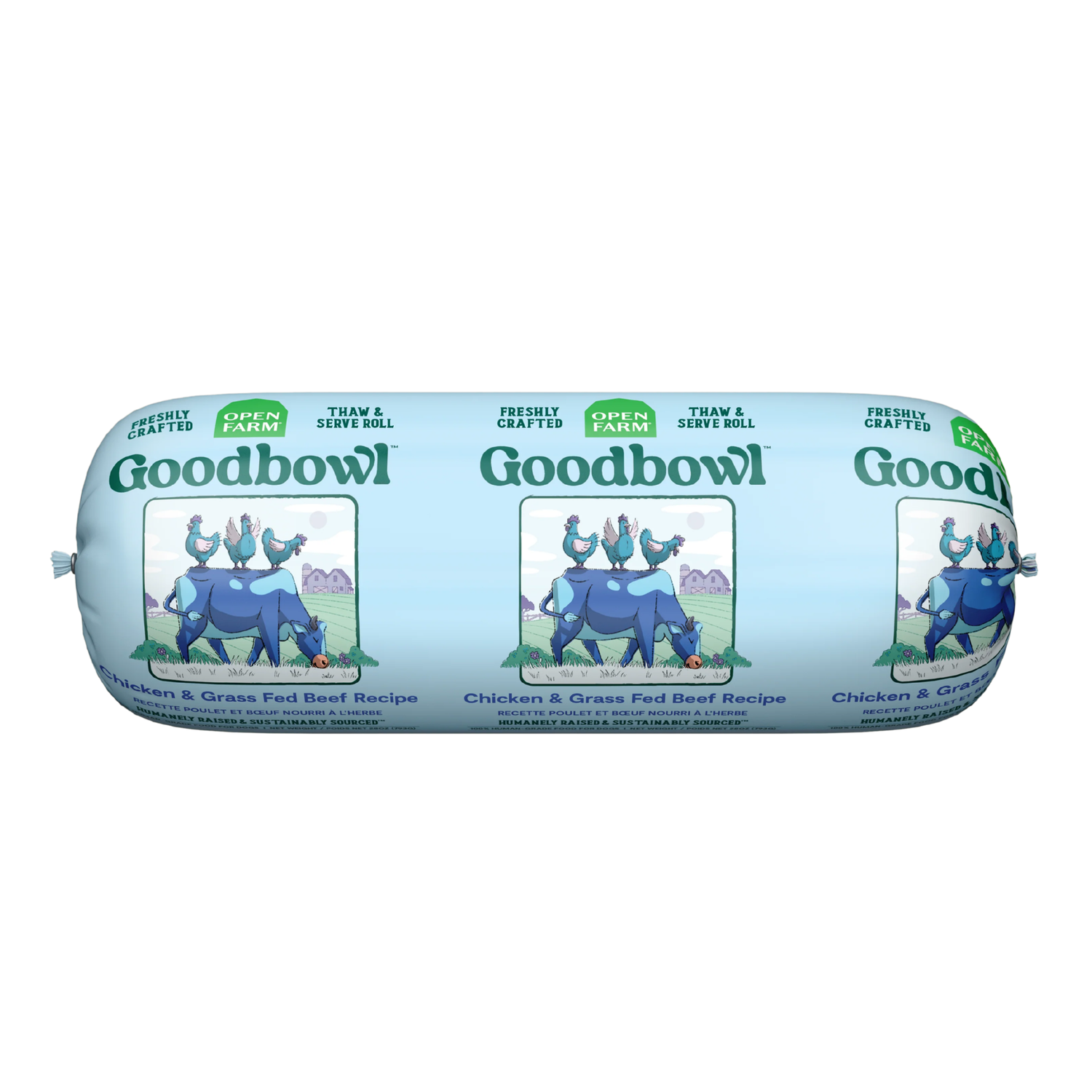 Open Farm Goodbowl Gently Cooked Roll Chicken &amp; Grass-Fed Beef Recipe 28oz