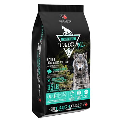 Taiga Whole Grain XL Large Breed Pork Meal Formula Dry Dog Food 35 lb