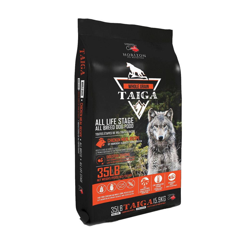 Taiga Whole Grain Chicken Meal Formula Dry Dog Food 35 lb