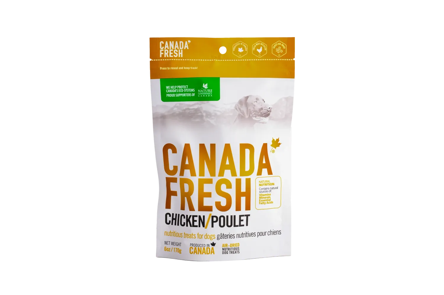 PetKind Canada Fresh Chicken Air-Dried Nutritious Dog Treats 6oz