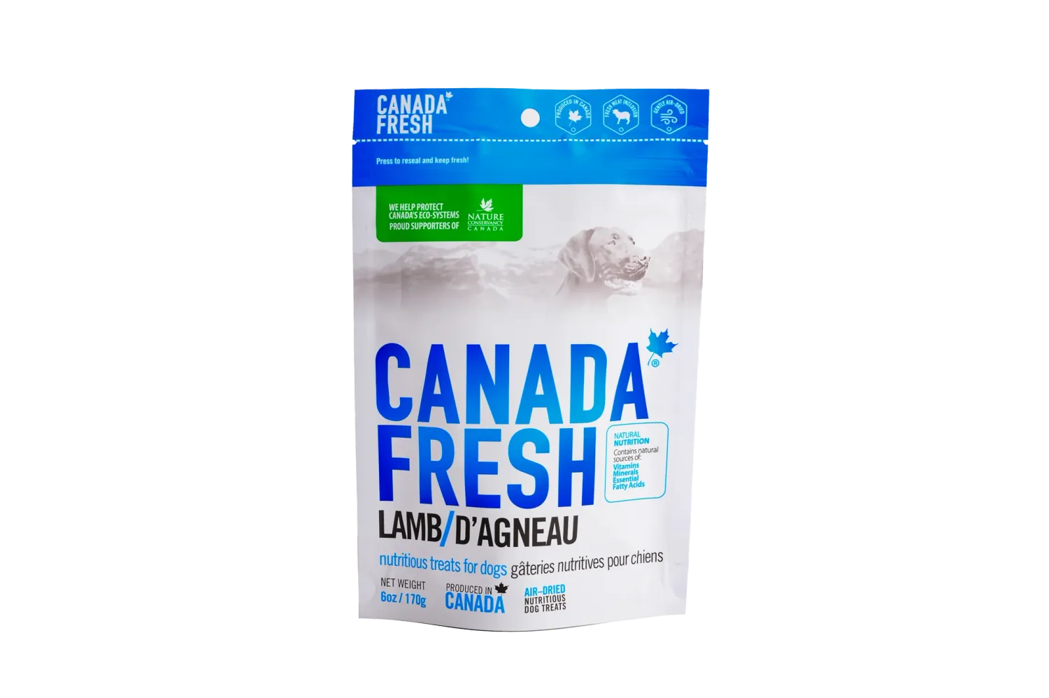 PetKind Canada Fresh Lamb Air-Dried Nutritious Dog Treats 6oz