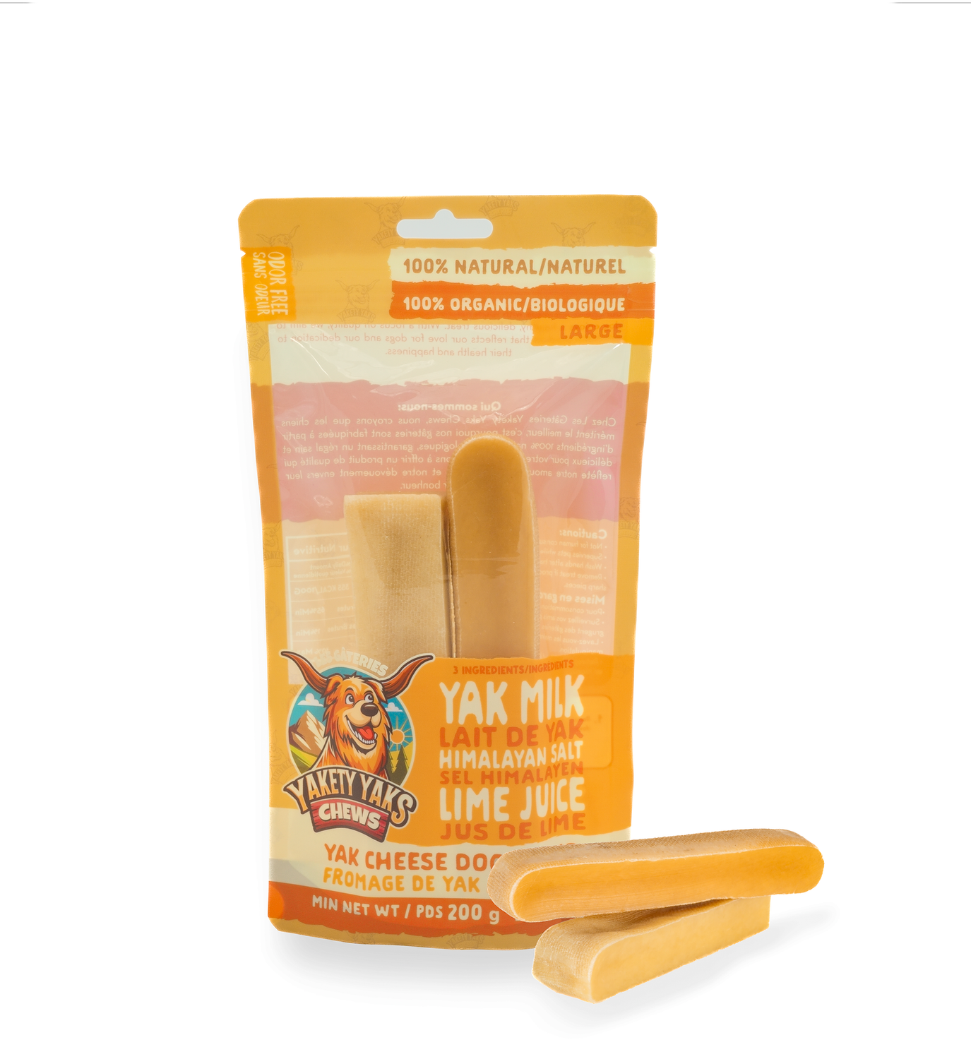 Yakety Yaks Yak Cheese Dog Chew Large 2pc