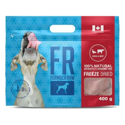 Formula Raw Freeze Dried Duck &amp; Beef for Dogs 400g