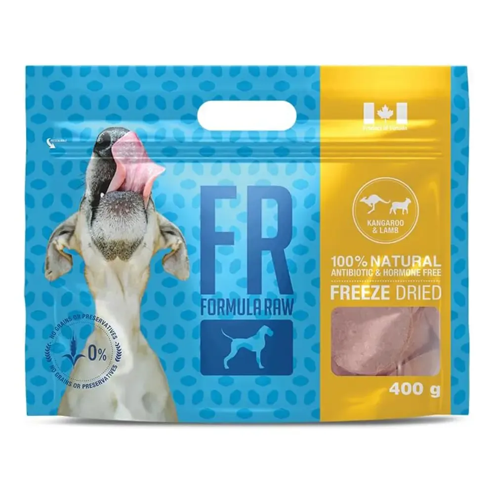Formula Raw Freeze Dried Kangaroo &amp; Lamb for Dogs 400g