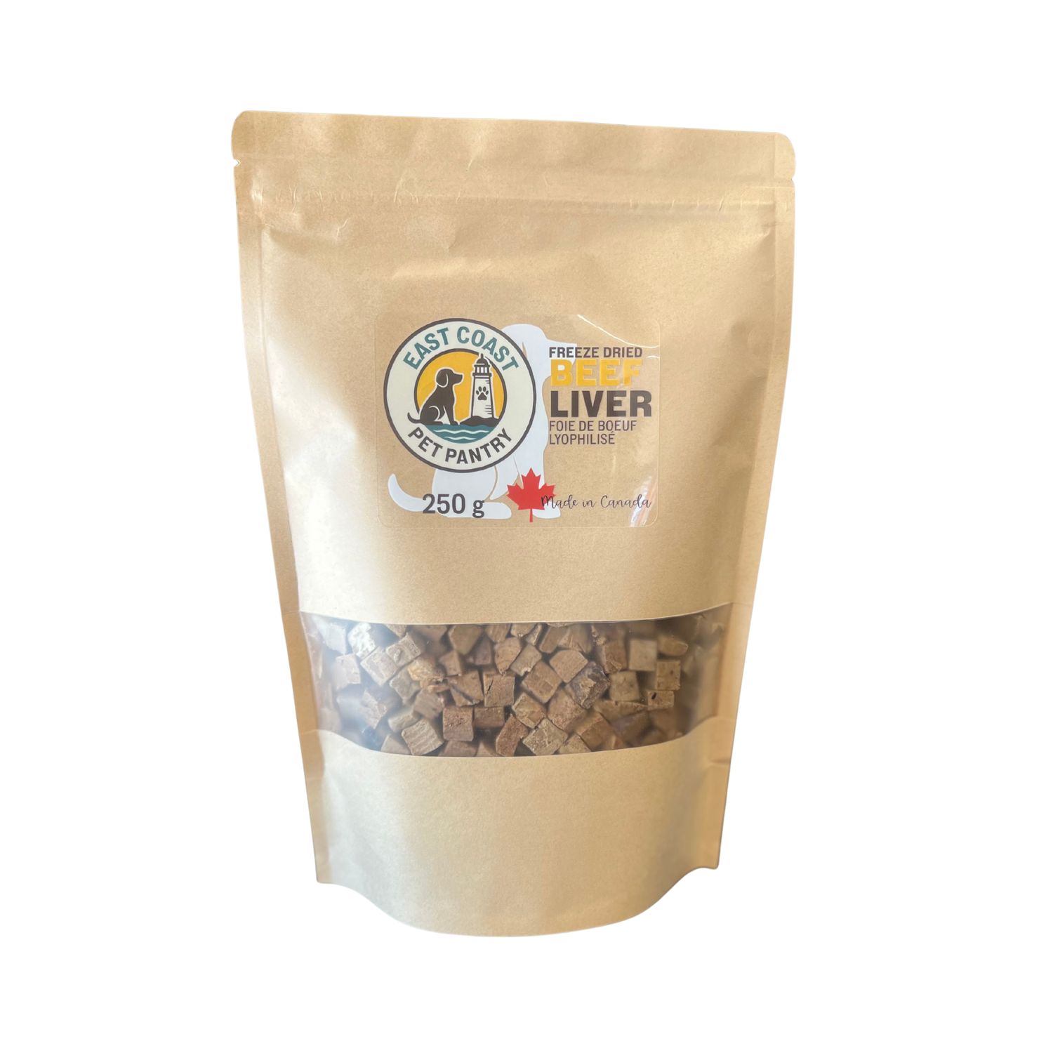 East Coast Pet Pantry Freeze-Dried Beef Liver Treats, Size: 250g
