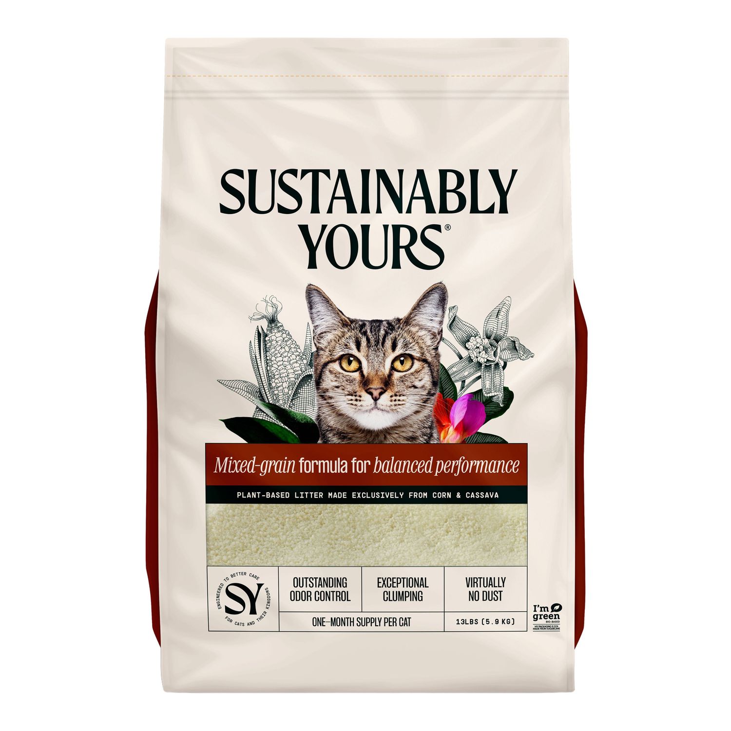 Sustainably Yours Natural Cat Litter - Mixed Grains