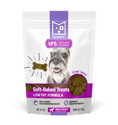Square Pet VFS Low Fat Formula, Wild Caught Ocean Whitefish Recipe, Soft-Baked Dog Treats 170g