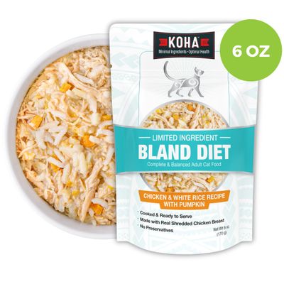 KOHA Limited Ingredient Bland Diet for Cats - Chicken &amp; White Rice Recipe 6oz